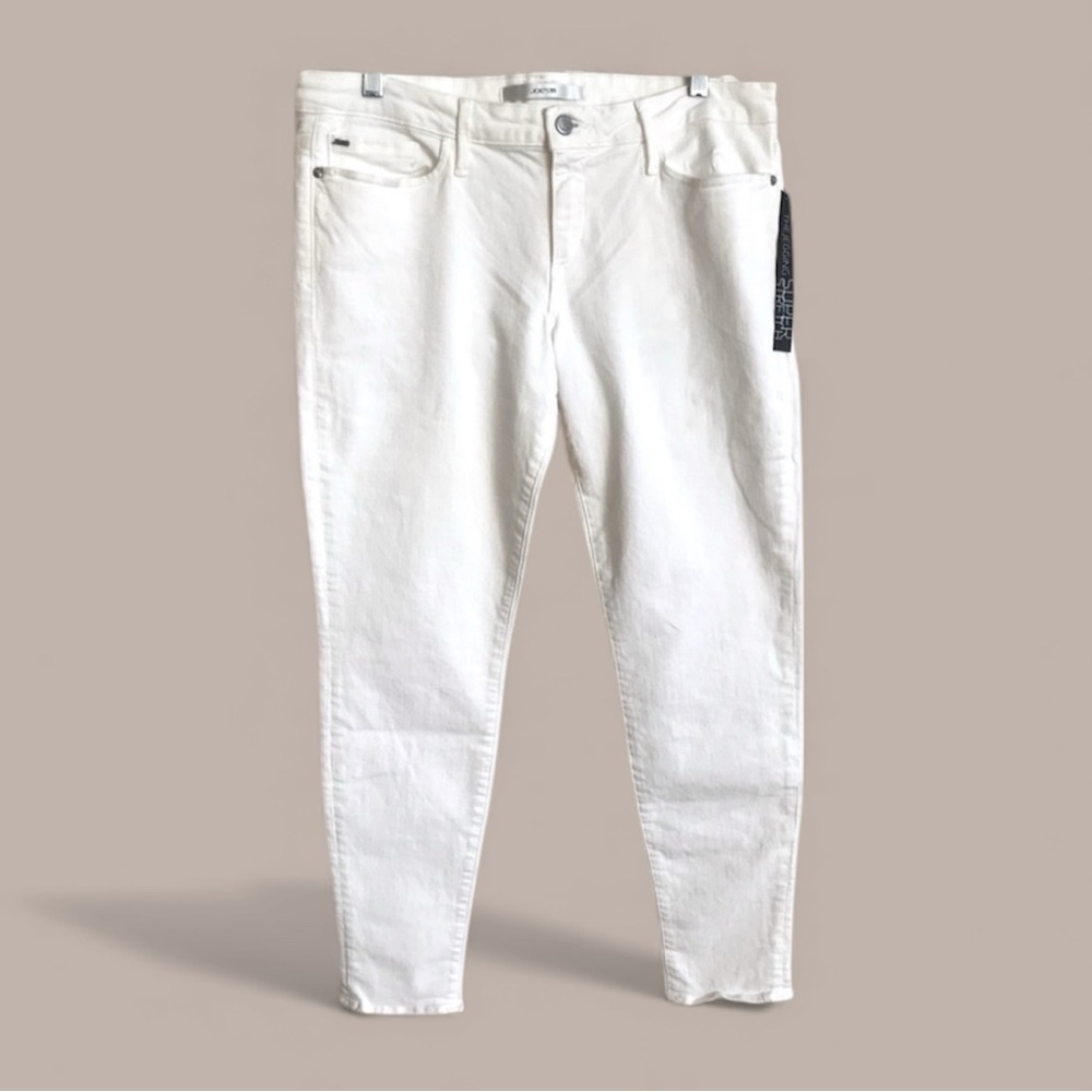 Joe's Jeans Jenny The Jegging Super Stretch Mid Rise Ankle Jeans White Sz 32 NWT